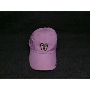 Life Is Good Hat Cap Strap Back Womens Pink Adjustable Flip Flops Casual Fun